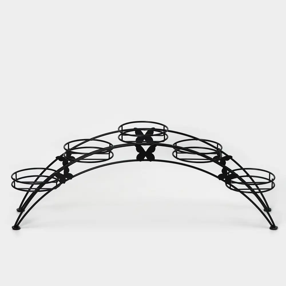 Фото 4 Подставка для цветов ЗМИ Арка-5 10359195 12 см металл черный Фото 4 Подставка для цветов ЗМИ Арка-5 10359195 12 см металл черный