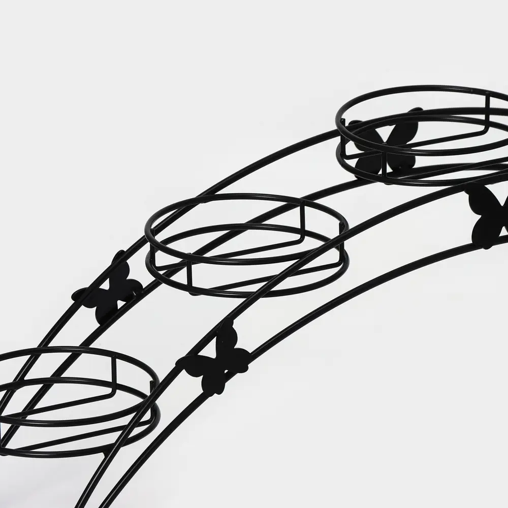 Фото 3 Подставка для цветов ЗМИ Арка-5 10359195 12 см металл черный Фото 3 Подставка для цветов ЗМИ Арка-5 10359195 12 см металл черный