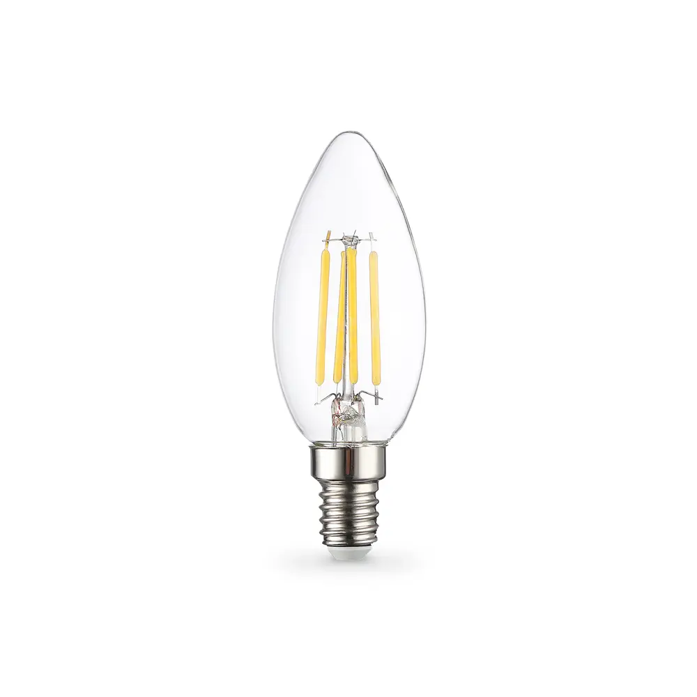 Фото 3 Лампочка светодиодная Ambrella light 351514 E14 220-240 В 15 Вт свеча прозрачная 1320 Лм нейтральный белый свет