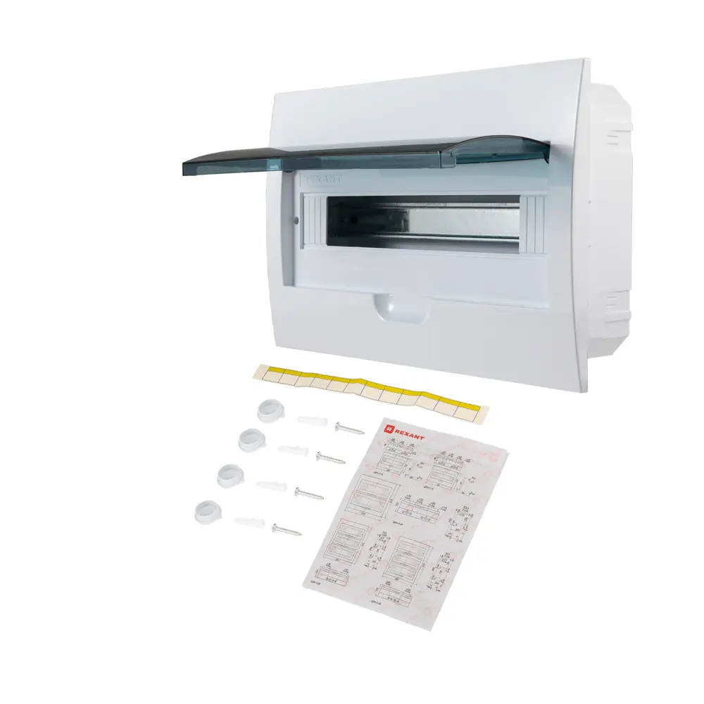 Фото 6 Щит распределительный навесной ЩРВ-П-18 Rexant 18 модулей IP41 пластик Фото 6 Щит распределительный навесной ЩРВ-П-18 Rexant 18 модулей IP41 пластик