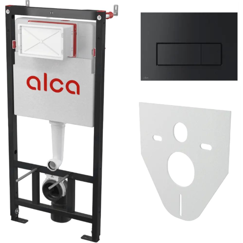 Фото 12 Комплект инсталляция с унитазом Alcaplast 681785 цвет черный Фото 12 Комплект инсталляция с унитазом Alcaplast 681785 цвет черный