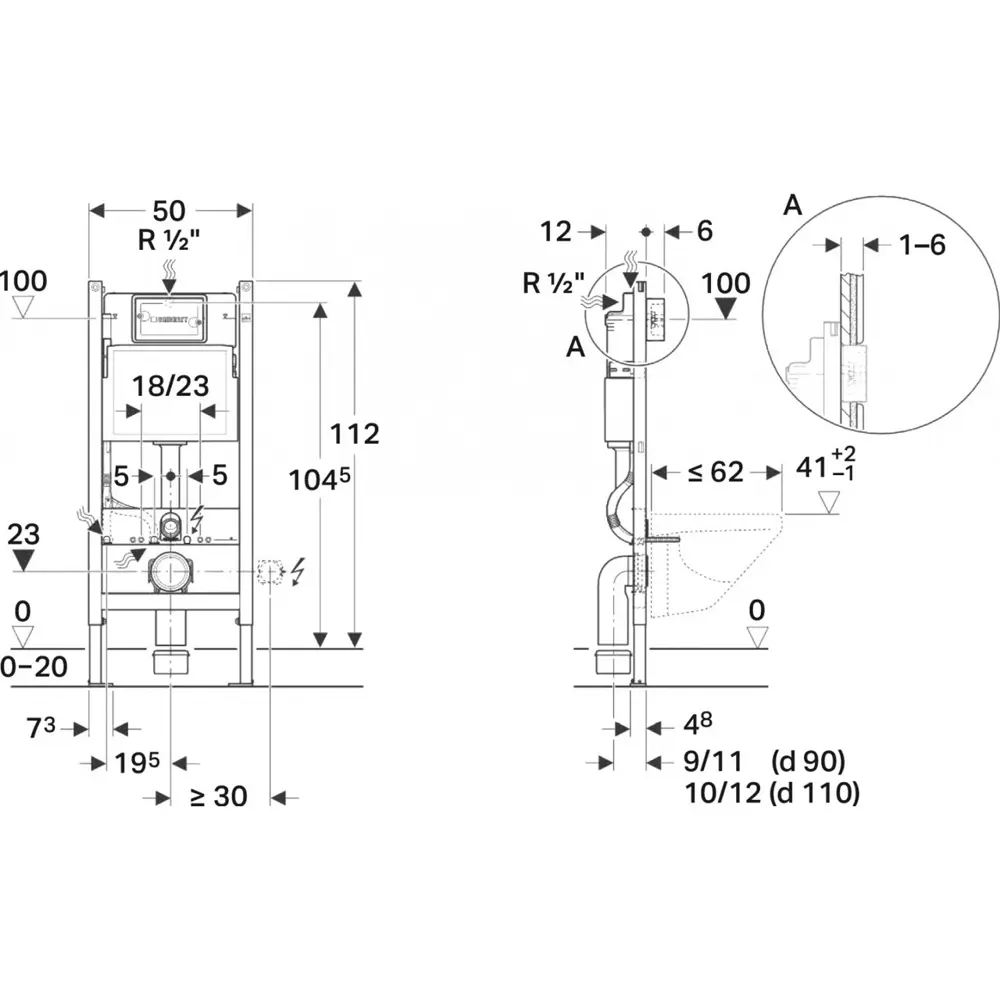 Фото 6 Комплект инсталляция с унитазом Geberit 512565 цвет белый