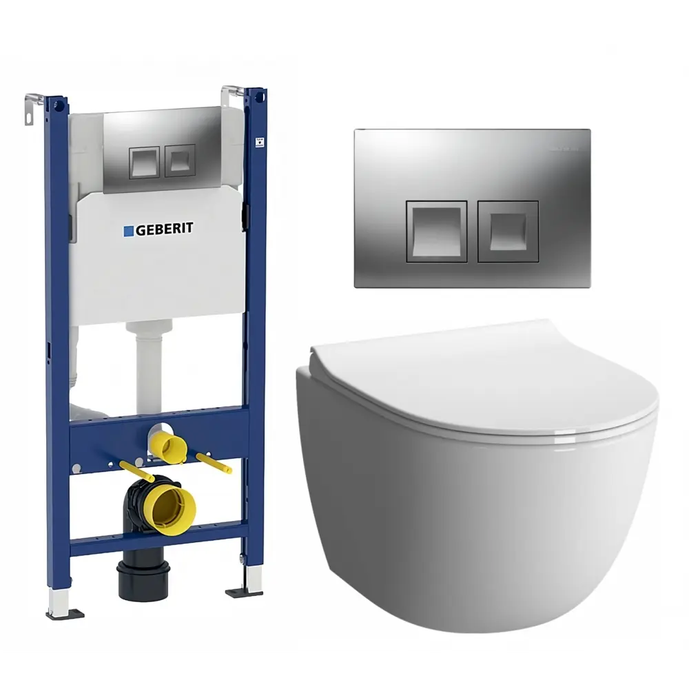 Фото Комплект инсталляция с унитазом Geberit 594742 цвет белый