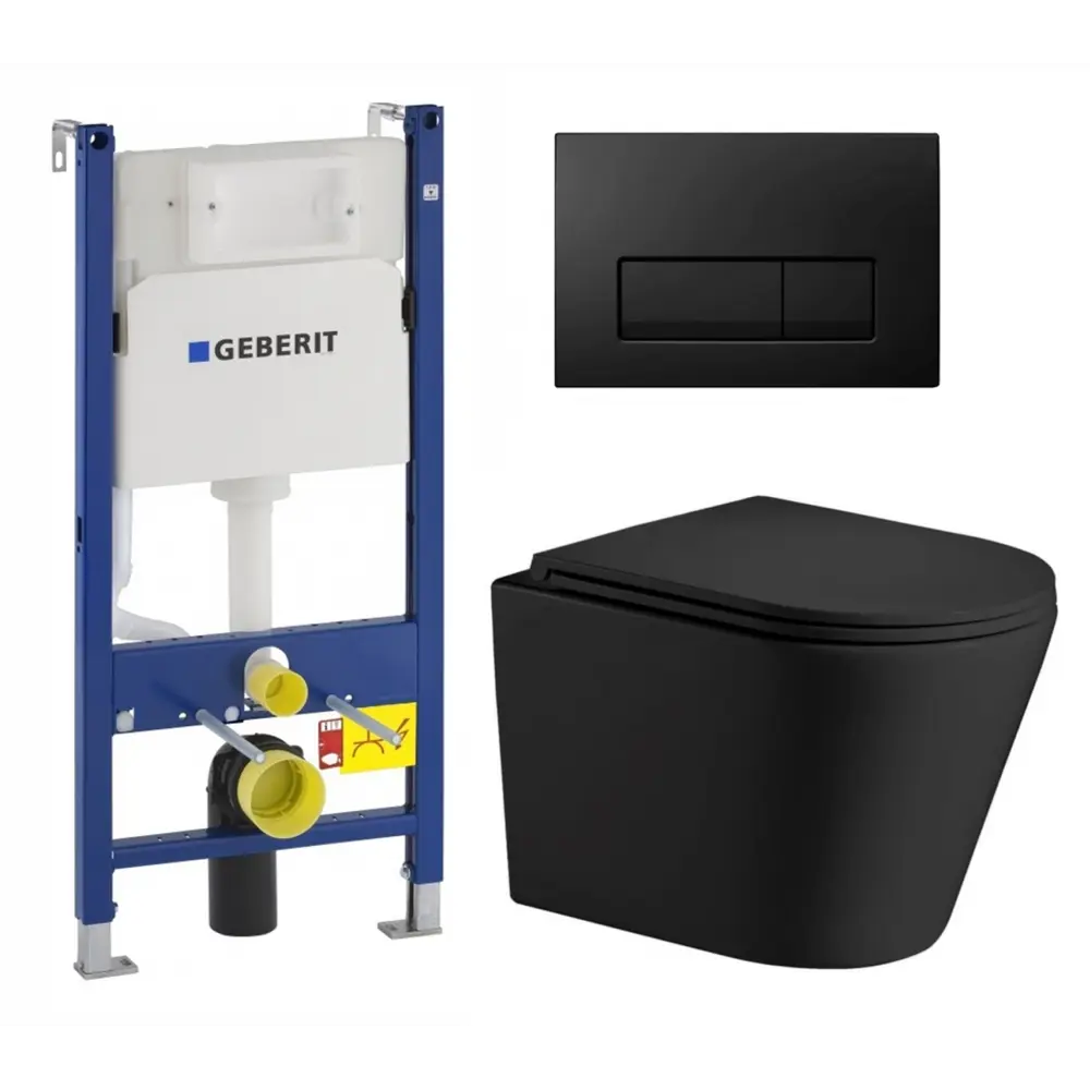 Фото Комплект инсталляция с унитазом Geberit 523091 цвет черный