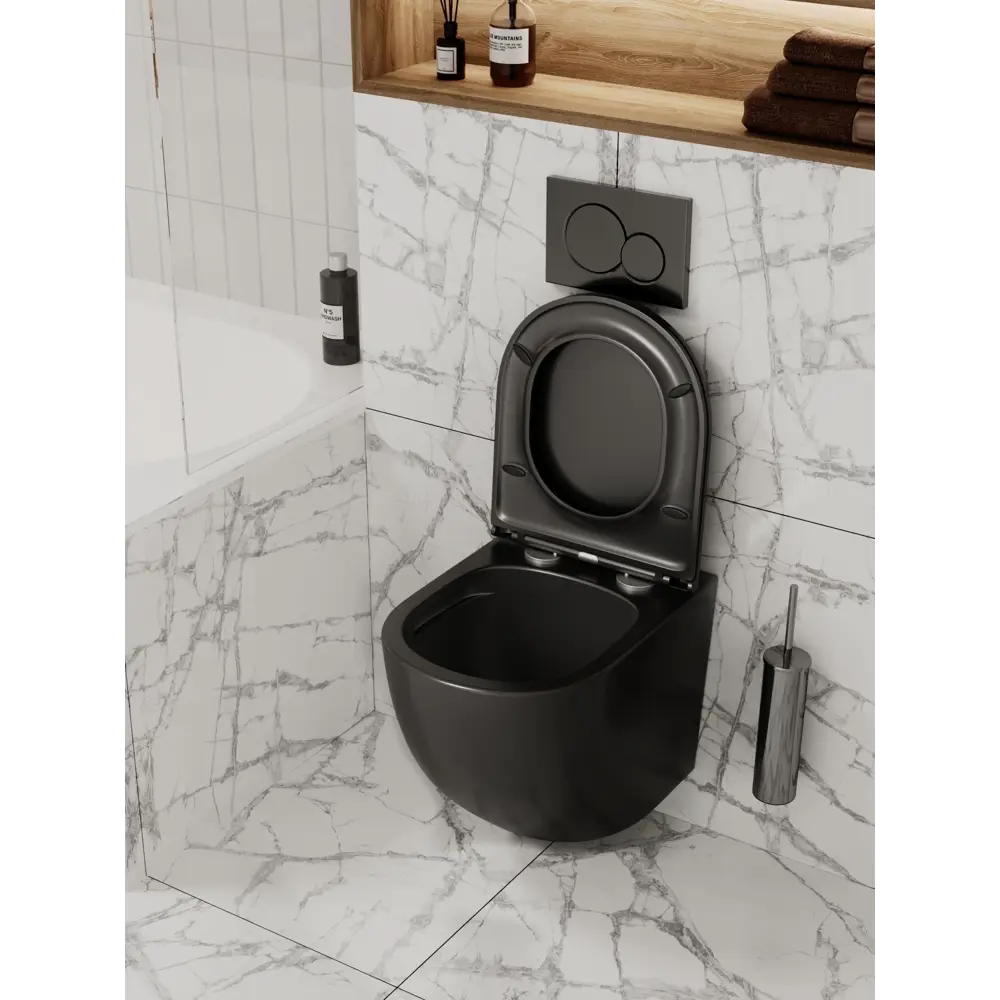 Фото 8 Комплект инсталляция с унитазом Geberit 681780 цвет черный