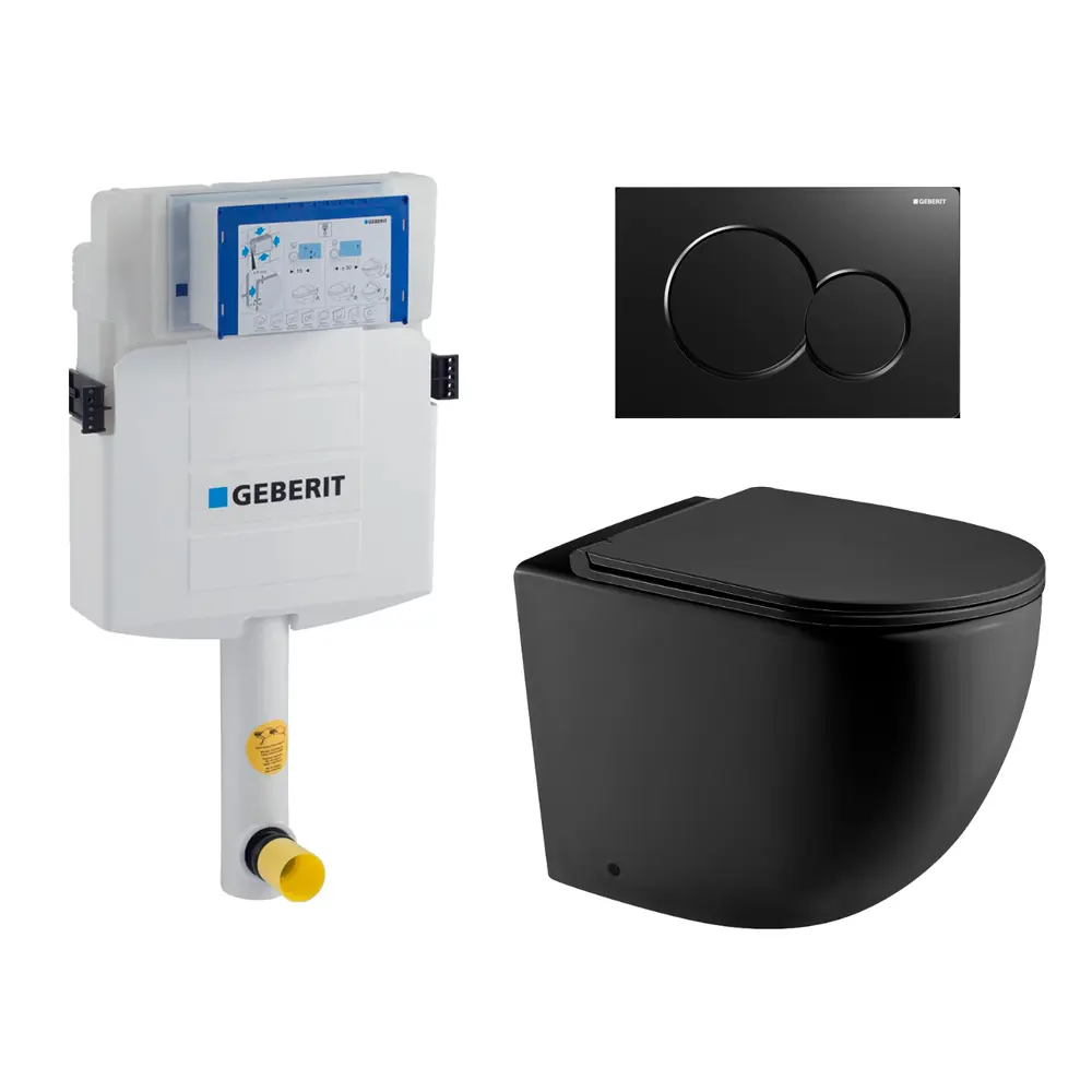 Фото Комплект инсталляция с унитазом Geberit 535688 цвет черный