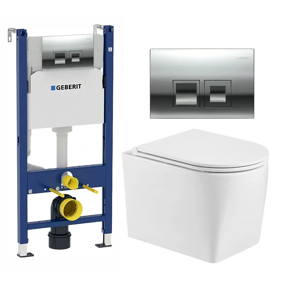 Фото Комплект инсталляция с унитазом Geberit 594801 цвет белый