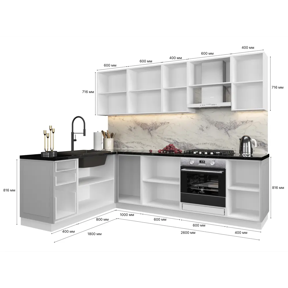 Фото 3 Напольный шкаф Сурская мебель Келли 80x81.6x47.8 см МДФ цвет серый Фото 3 Напольный шкаф Сурская мебель Келли 80x81.6x47.8 см МДФ цвет серый