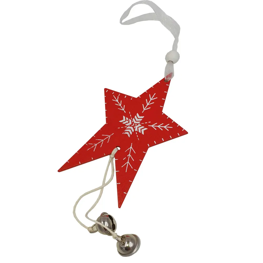 Фото Украшение новогоднее Магия праздника Звезда 10977 3 см пенопласт и ткань белый 3 шт