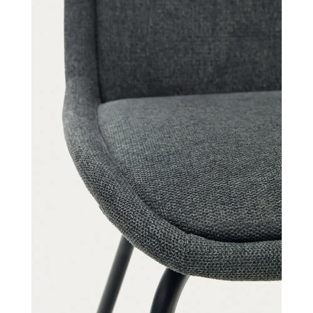 Фото 3 Стул La forma Aimin 63x85x51 см текстиль цвет черный Фото 3 Стул La forma Aimin 63x85x51 см текстиль цвет черный