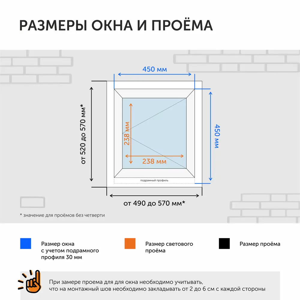Фото 7 Пластиковое окно ПВХ Спецремстрой правое поворотное 450x450мм однокамерный стеклопакет цвет белый Фото 7 Пластиковое окно ПВХ Спецремстрой правое поворотное 450x450мм однокамерный стеклопакет цвет белый