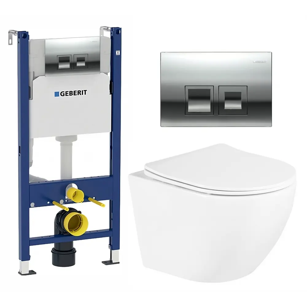 Фото Комплект инсталляция с унитазом Geberit 594843 цвет белый