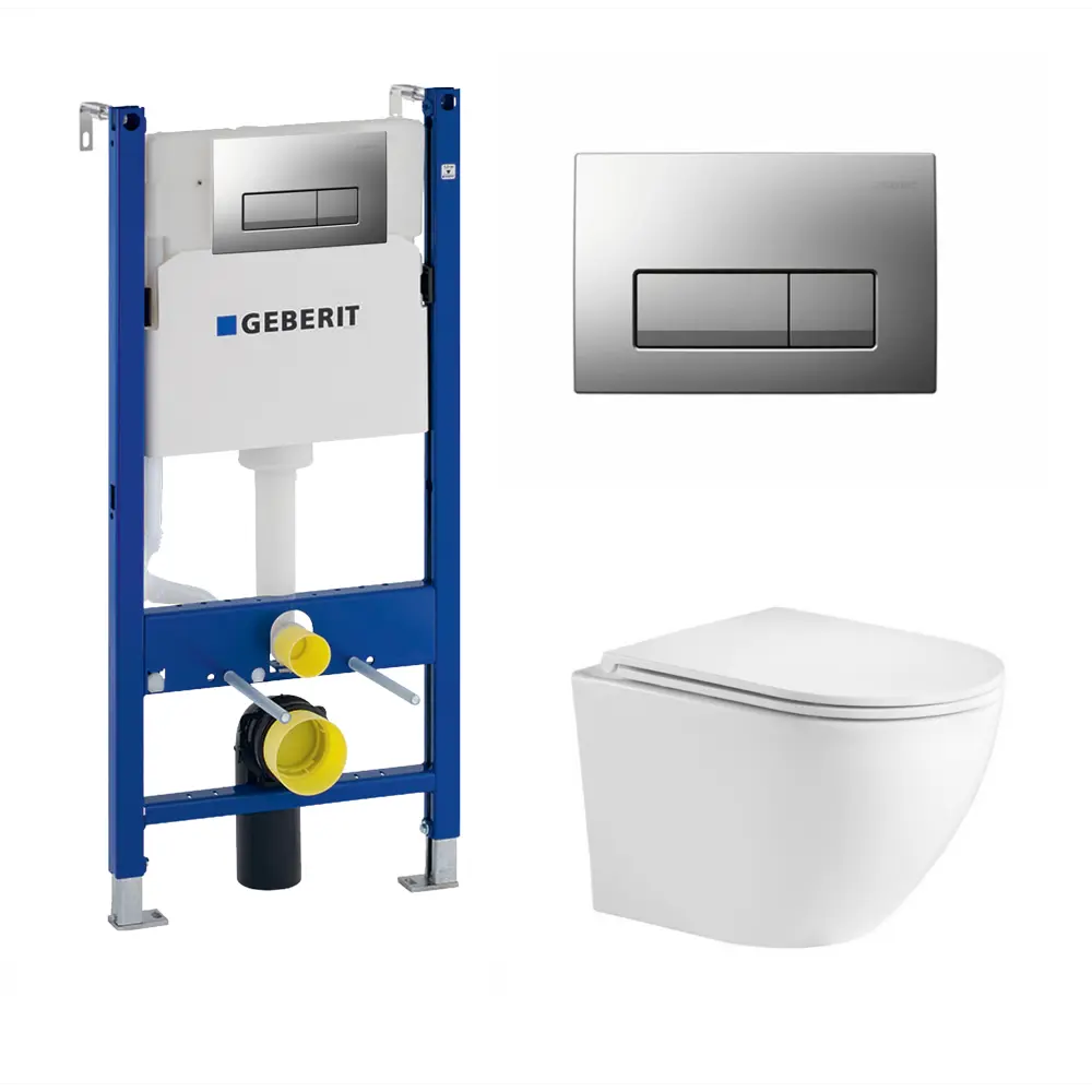 Фото Комплект инсталляция с унитазом Geberit 425901 цвет белый