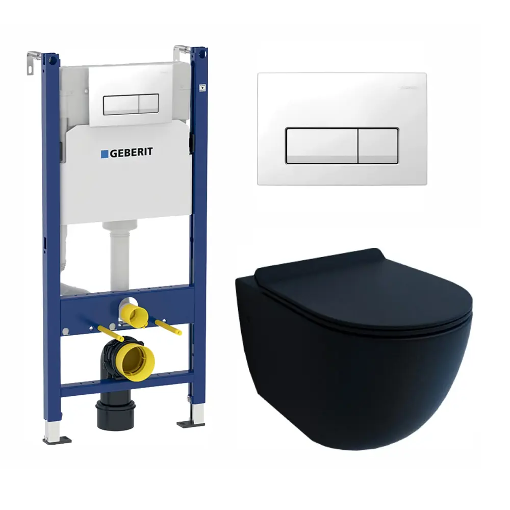 Фото Комплект инсталляция с унитазом Geberit 462778 цвет черный