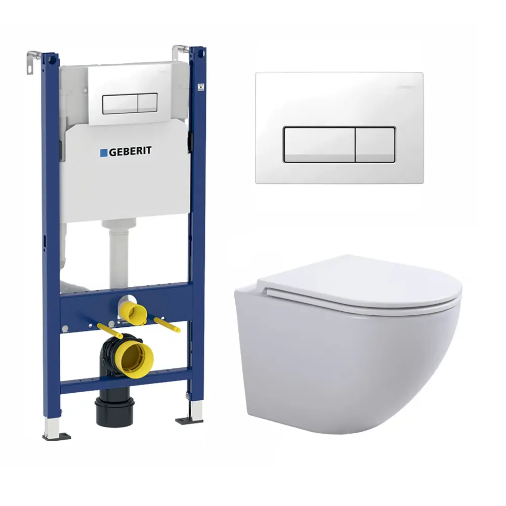 Фото Комплект инсталляция с унитазом Geberit 462767 цвет белый