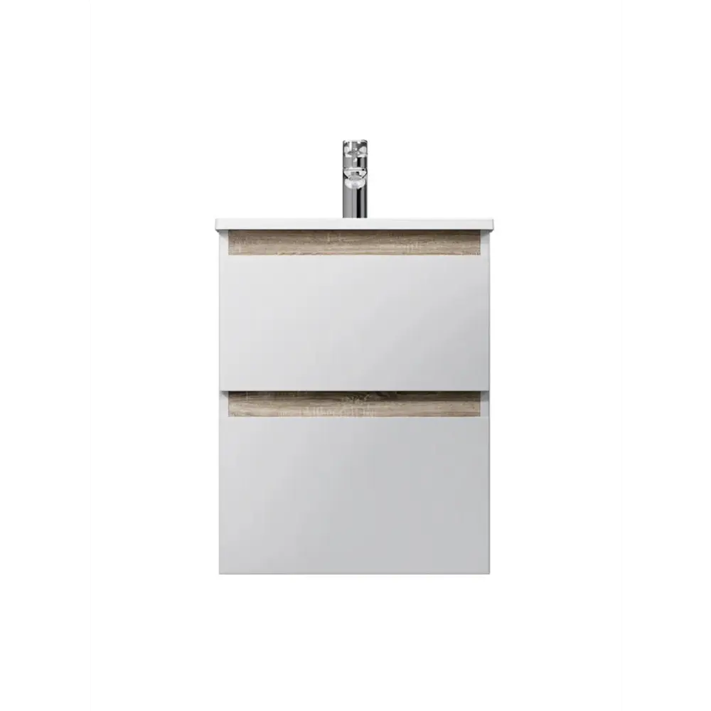 Фото 9 Тумба под раковину подвесная Am.pm M85A-FHX0502WG-WCC0502WG 47.5см с раковиной белая