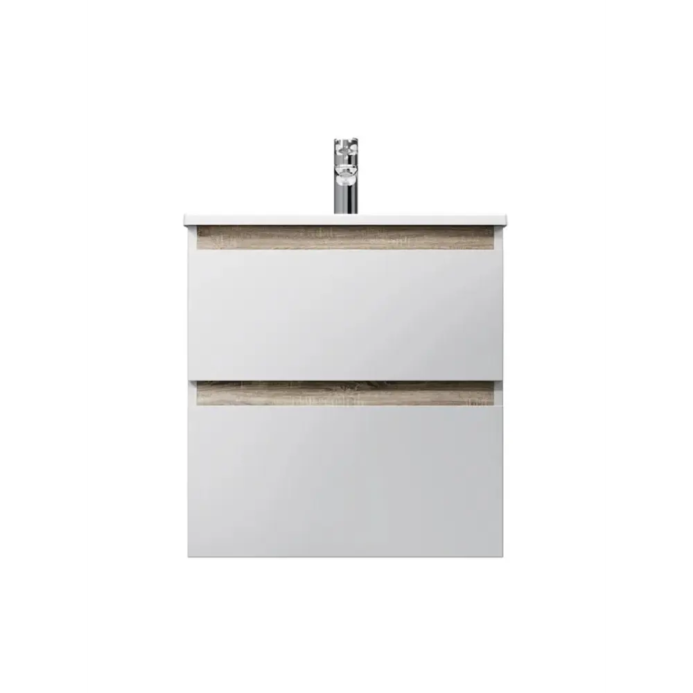 Фото 9 Тумба под раковину подвесная Am.pm M85A-FHX0602WG-WCC0602WG 57.5см с раковиной белая