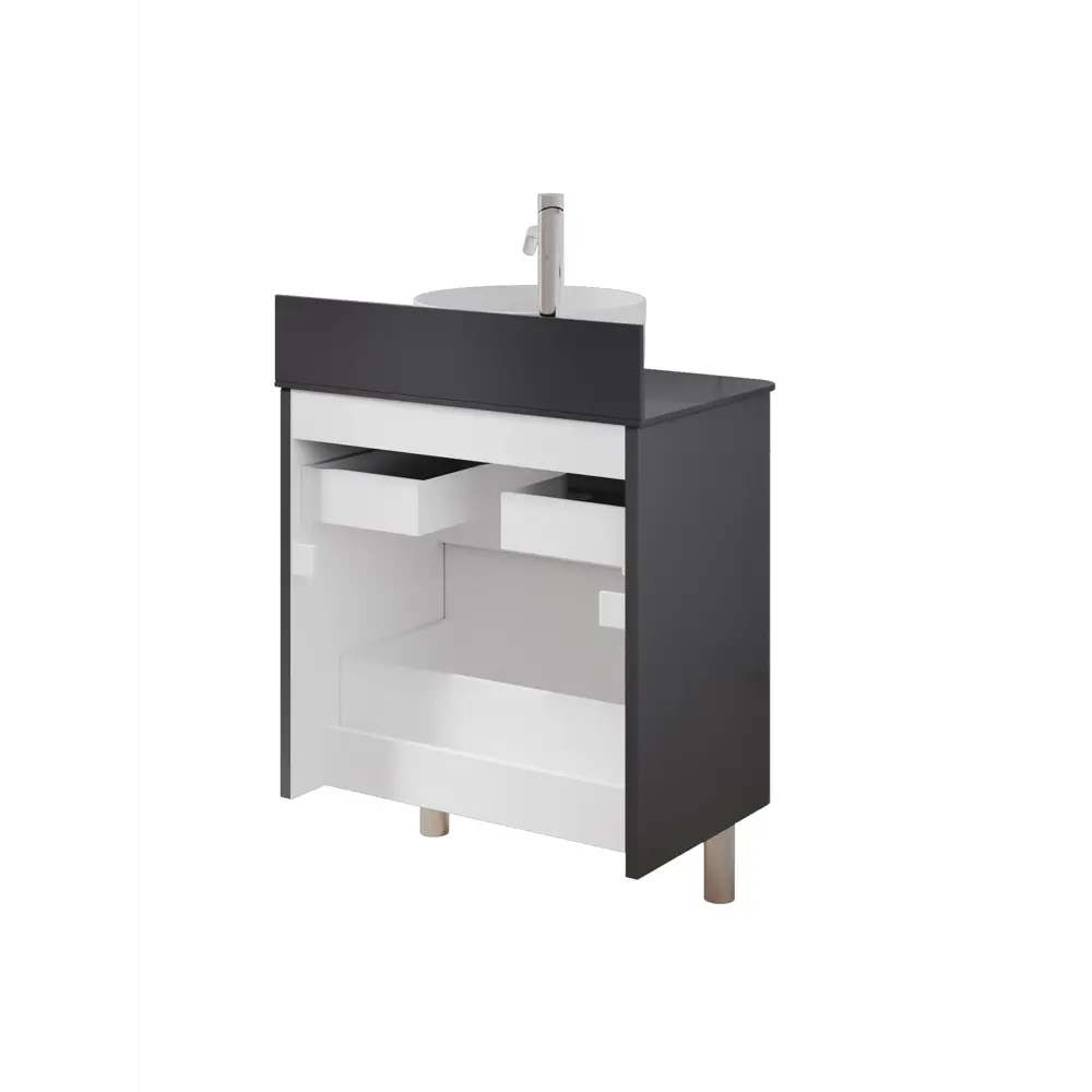 Фото 6 Тумба под раковину подвесная Итана 4657839166603 68.4см цвет графит Фото 6 Тумба под раковину подвесная Итана 4657839166603 68.4см цвет графит