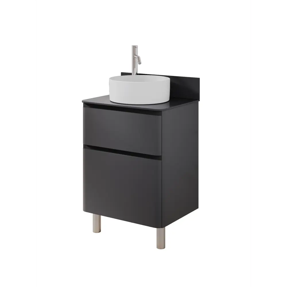 Фото Тумба под раковину подвесная Итана 4657839166542 58.8см цвет графит Фото Тумба под раковину подвесная Итана 4657839166542 58.8см цвет графит