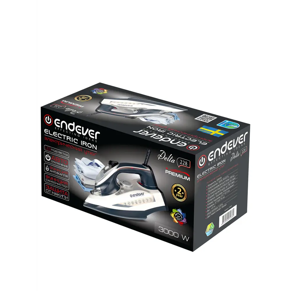 Фото 11 Утюг Endever DELTA-228 цвет белый