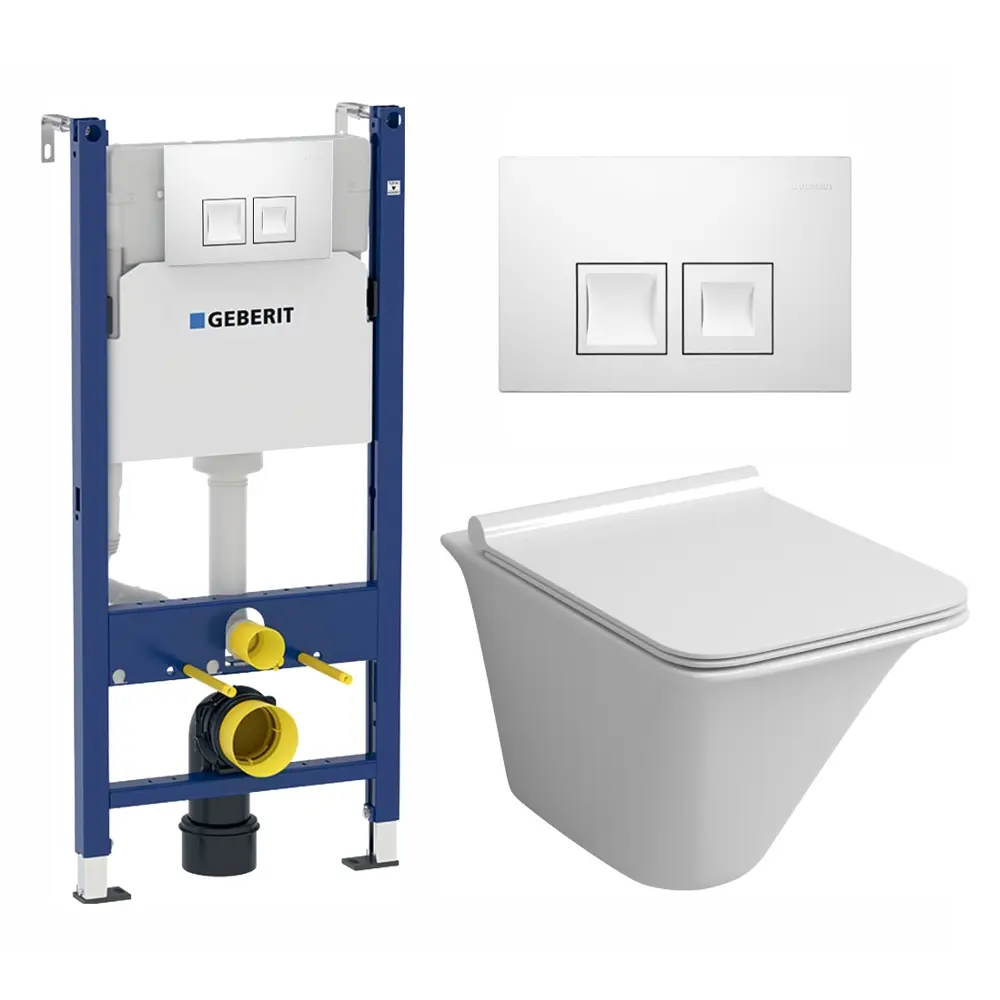 Фото Комплект инсталляция с унитазом Geberit 462813 цвет белый Фото Комплект инсталляция с унитазом Geberit 462813 цвет белый