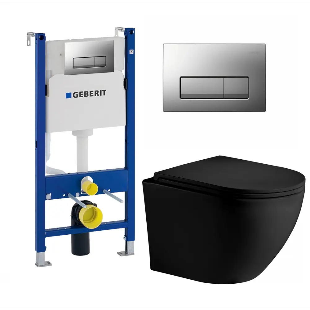 Фото Комплект инсталляция с унитазом Geberit 510693 цвет черный