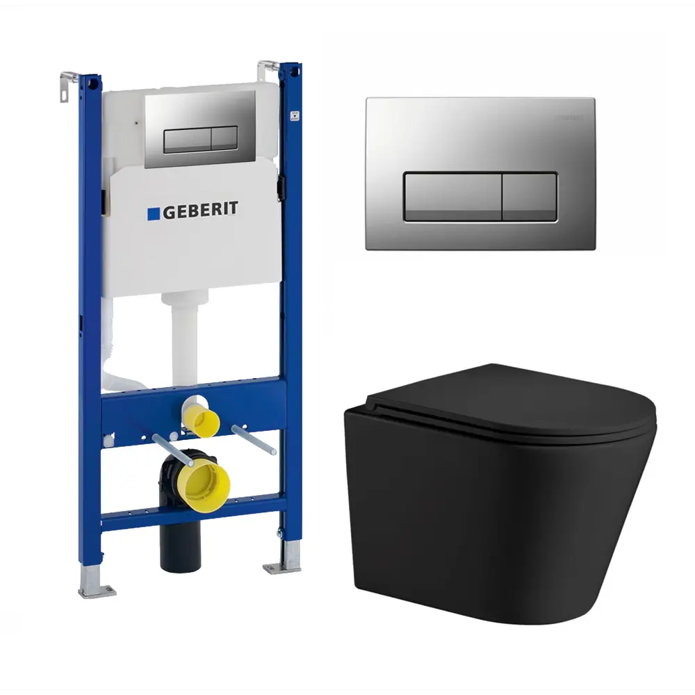 Фото Комплект инсталляция с унитазом Geberit 510694 цвет черный