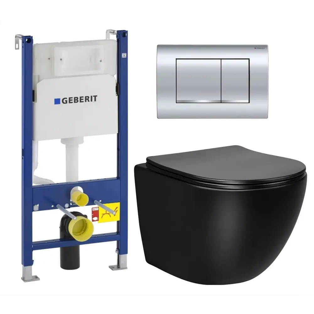 Фото Комплект инсталляция с унитазом Geberit 522984 цвет черный
