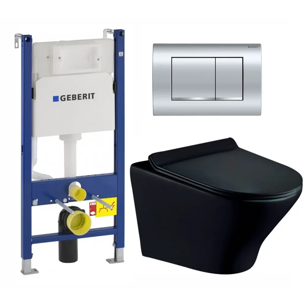 Фото Комплект инсталляция с унитазом Geberit 522986 цвет черный