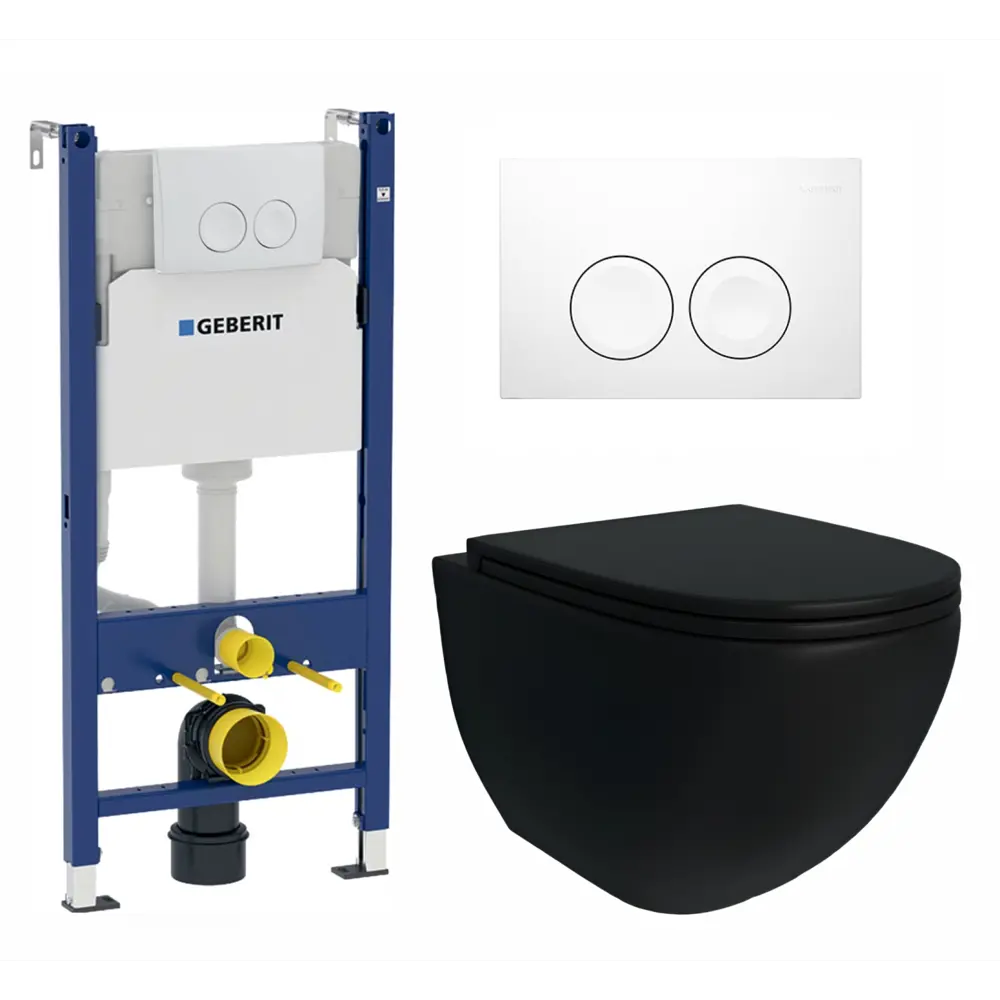 Фото Комплект инсталляция с унитазом Geberit 681722 цвет черный