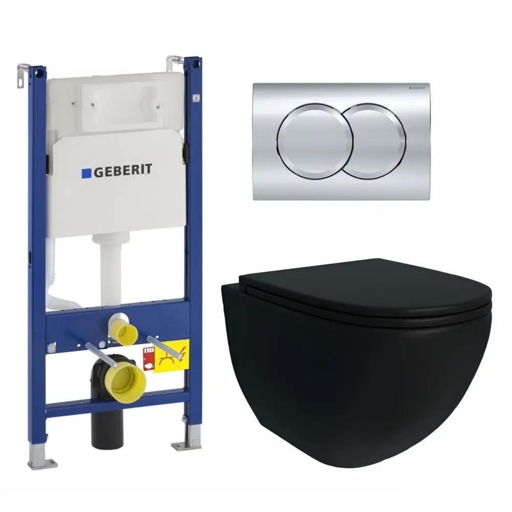 Фото Комплект инсталляция с унитазом Geberit 681723 цвет черный