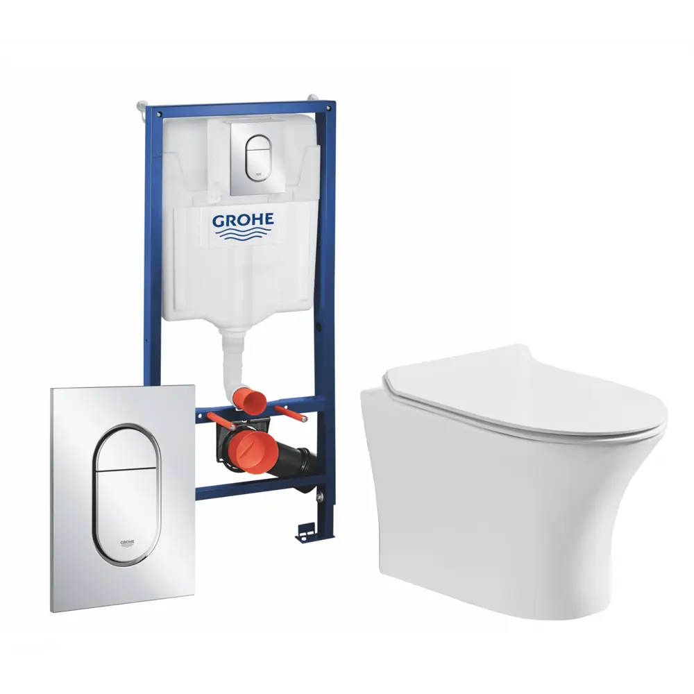 Фото Комплект инсталляция с унитазом Grohe 512516 цвет белый Фото Комплект инсталляция с унитазом Grohe 512516 цвет белый