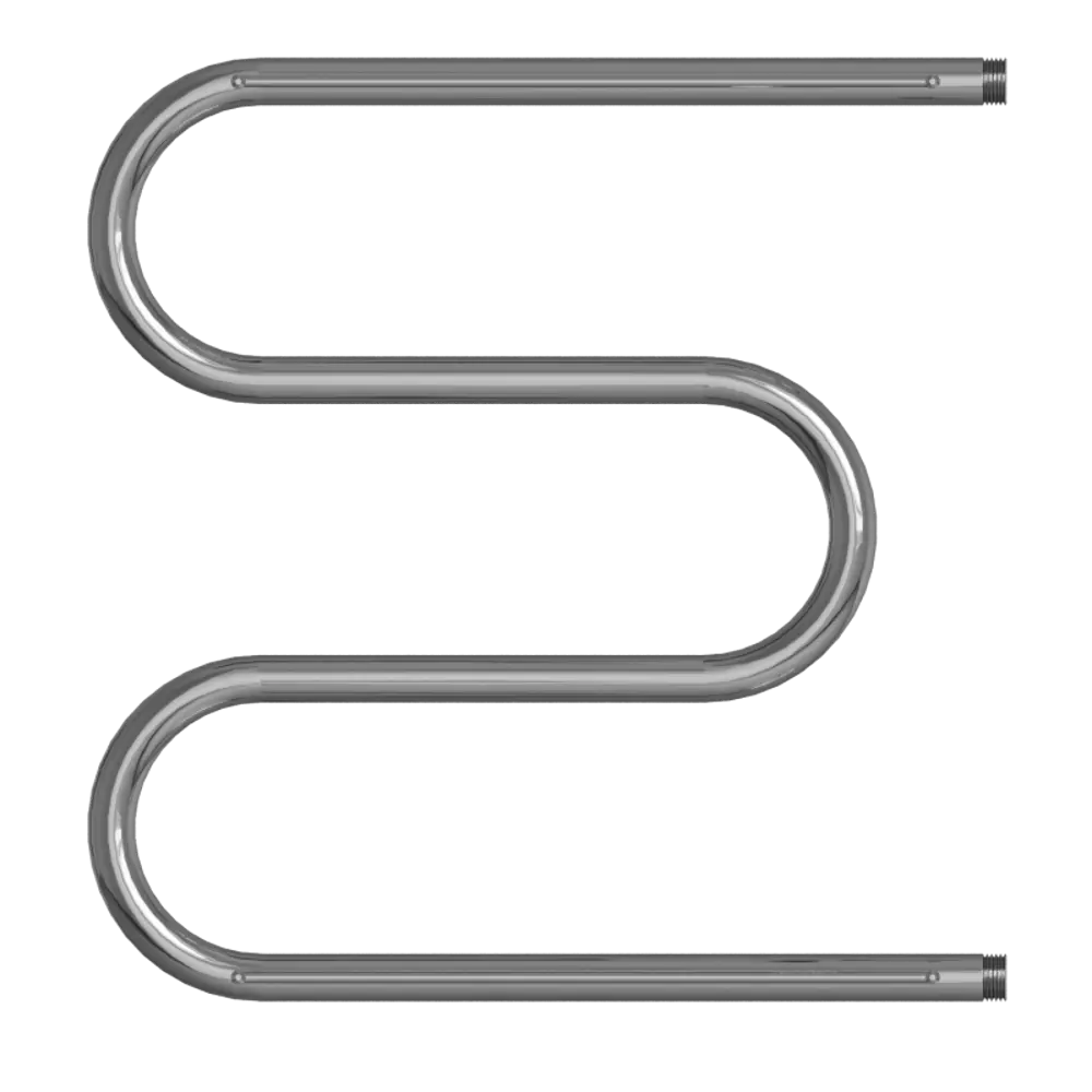Фото 2 Полотенцесушитель водяной с полкой m-образный Mixline Simple m 632x600 мм универсальная подводка нержавеющая сталь цвет серебристый