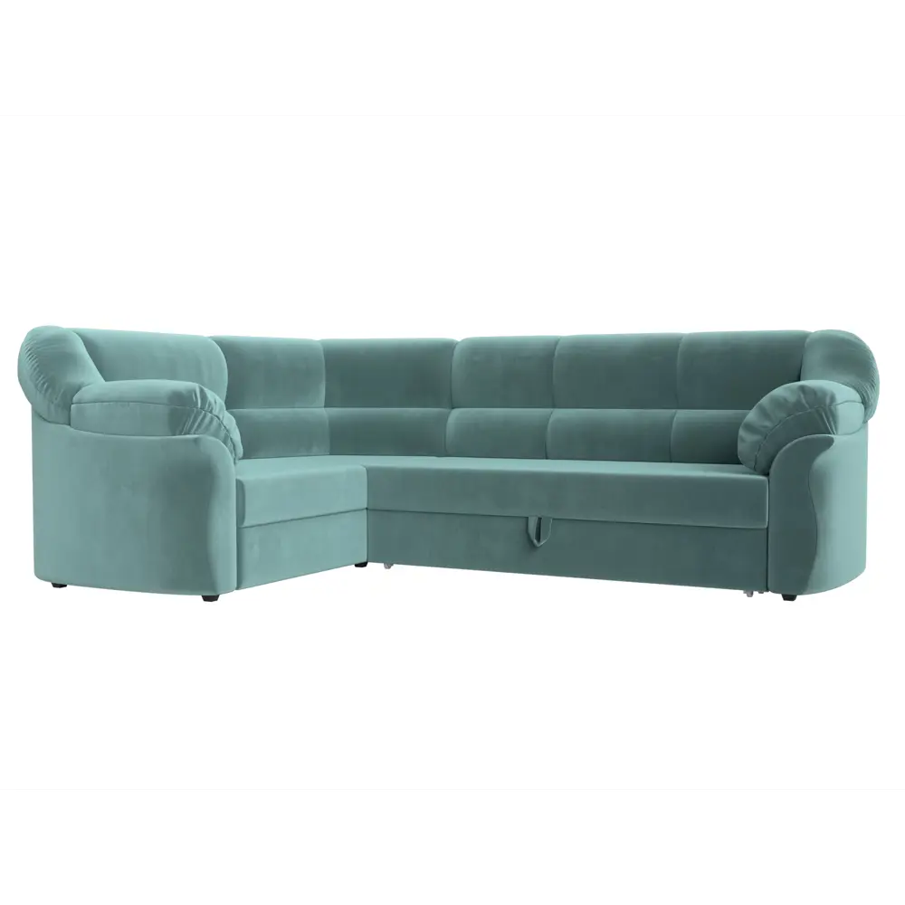 Фото 2 Диван угловой Карнелла левый угол Лига диванов 109579L 260x93x182 см велюр цвет бирюзовый Фото 2 Диван угловой Карнелла левый угол Лига диванов 109579L 260x93x182 см велюр цвет бирюзовый