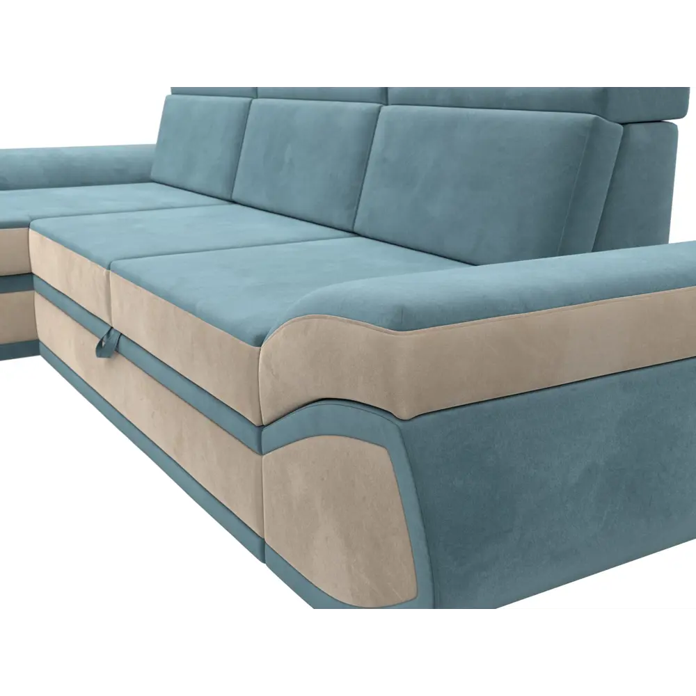 Фото 3 Диван угловой Лига-032 левый угол Лига диванов 121644L 318x88x192 см велюр цвет бирюзовый/бежевый Фото 3 Диван угловой Лига-032 левый угол Лига диванов 121644L 318x88x192 см велюр цвет бирюзовый/бежевый