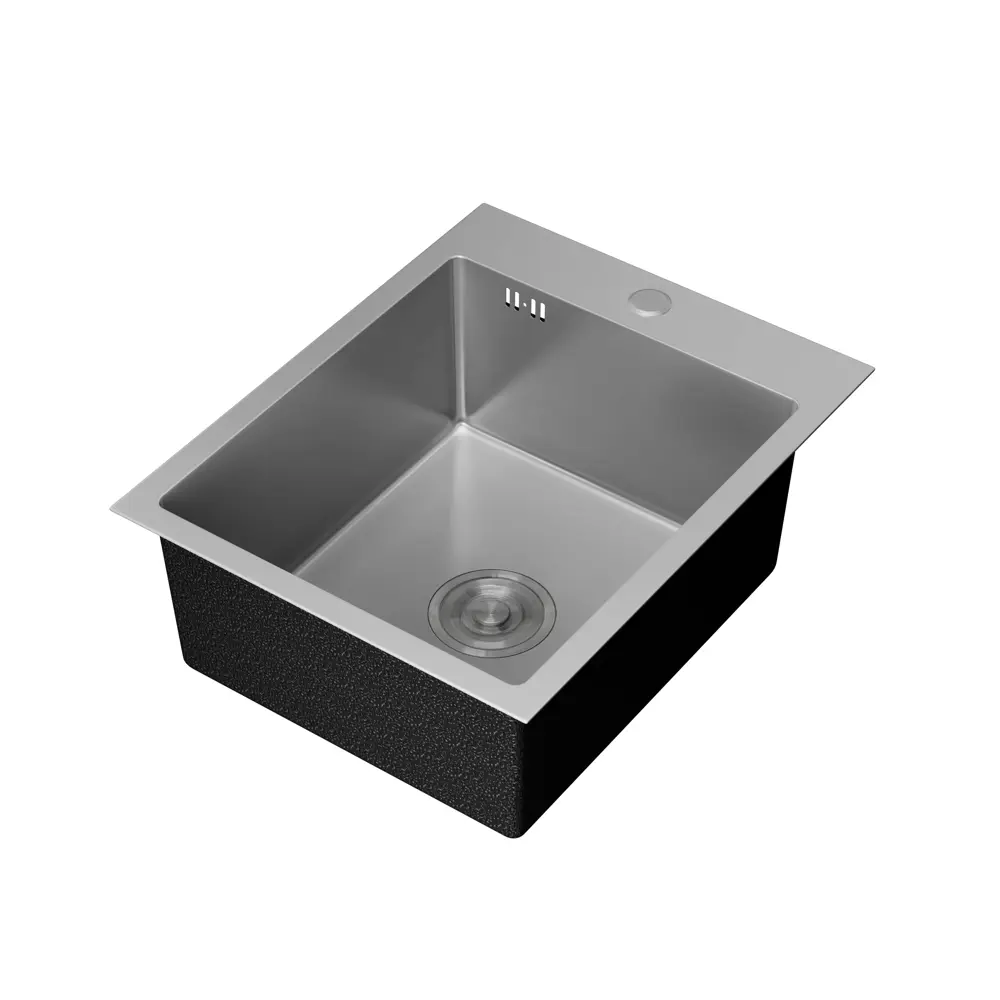 Фото 3 Мойка для кухни Bauedge KT4050S 50x40 см глубина чаши 19.5 см нержавеющая сталь цвет сатин Фото 3 Мойка для кухни Bauedge KT4050S 50x40 см глубина чаши 19.5 см нержавеющая сталь цвет сатин