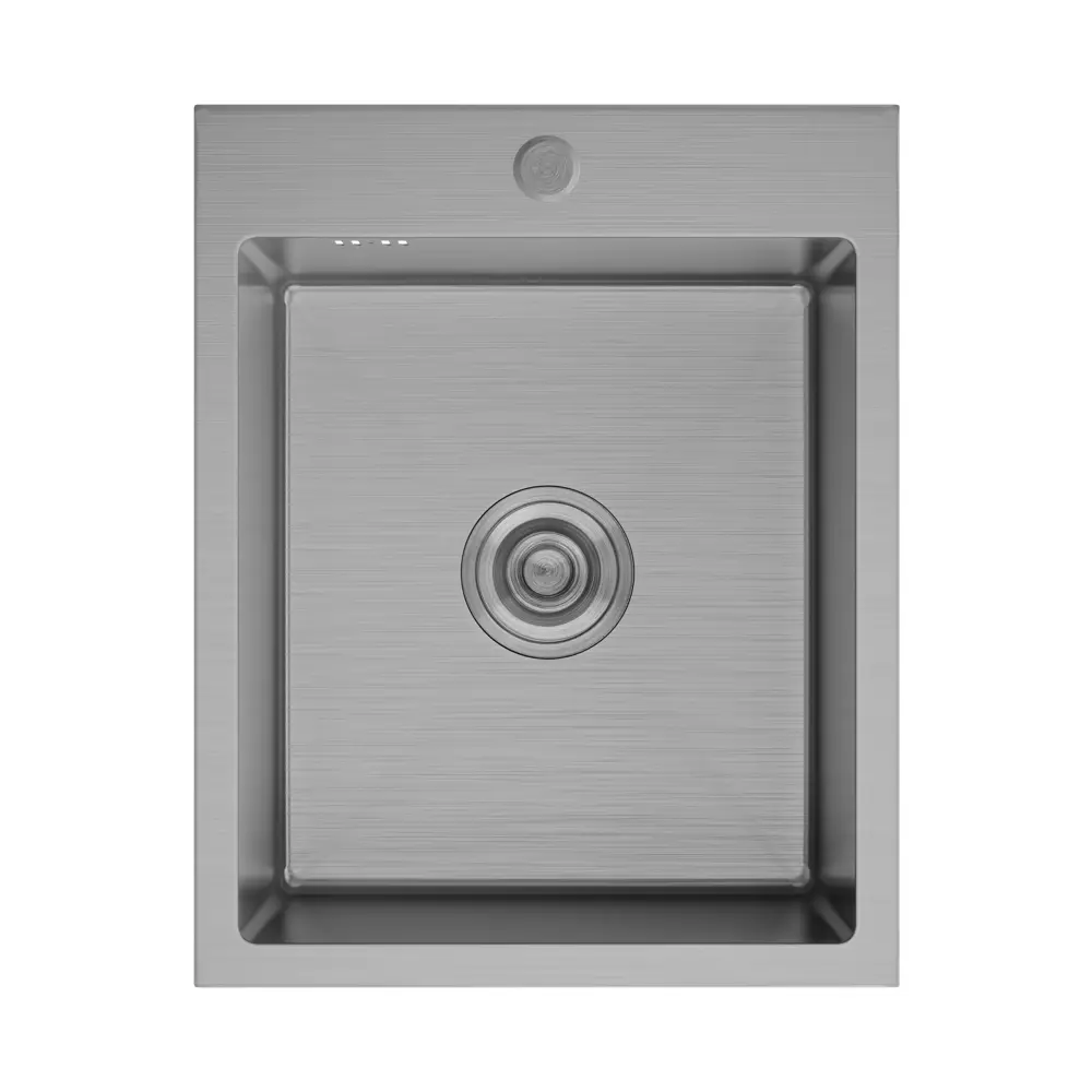 Фото 4 Мойка для кухни Bauedge KT4050S 50x40 см глубина чаши 19.5 см нержавеющая сталь цвет сатин Фото 4 Мойка для кухни Bauedge KT4050S 50x40 см глубина чаши 19.5 см нержавеющая сталь цвет сатин