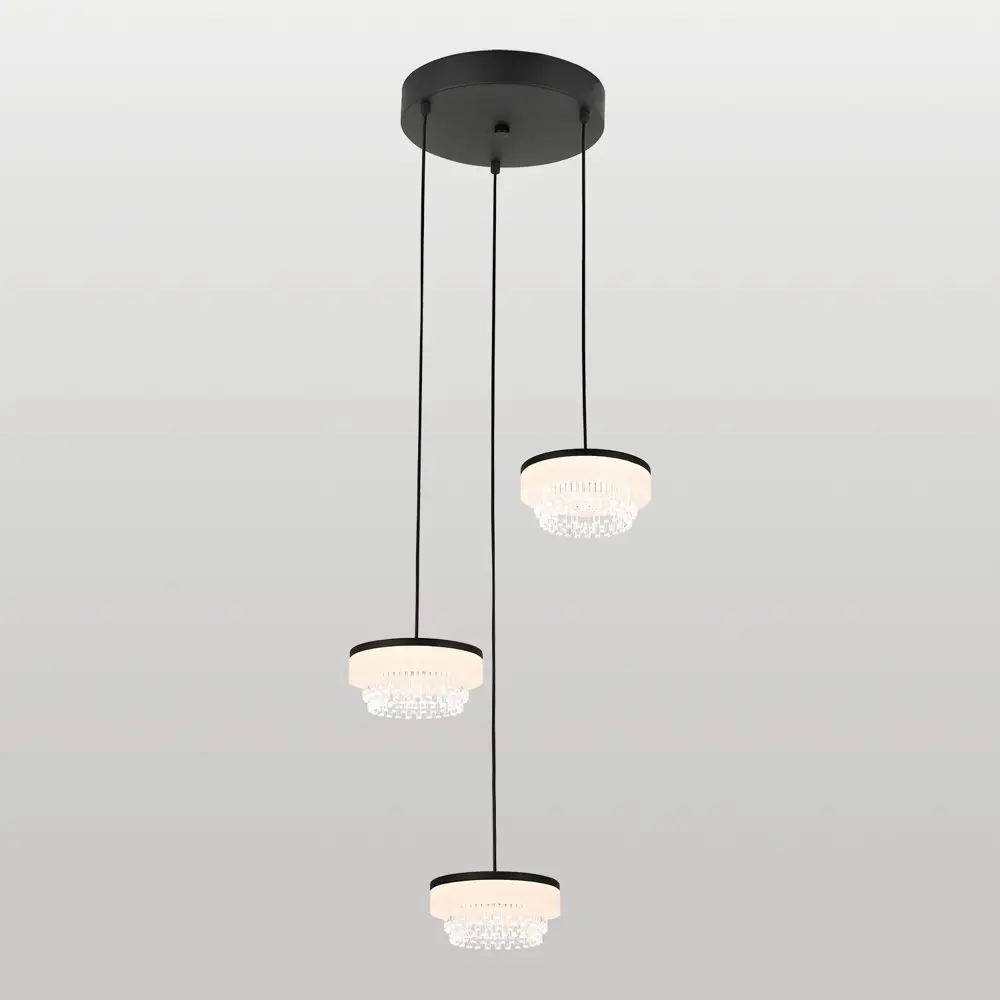 Фото 2 Светильник подвесной светодиодный Люссоле Lussole Sy7847 15 м² нейтральный белый свет цвет черный Фото 2 Светильник подвесной светодиодный Люссоле Lussole Sy7847 15 м² нейтральный белый свет цвет черный