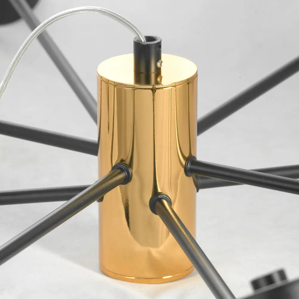 Фото 3 Люстра на штанге Люссоле Duncan Sy2528 8 ламп 12 м² цвет черный Фото 3 Люстра на штанге Люссоле Duncan Sy2528 8 ламп 12 м² цвет черный