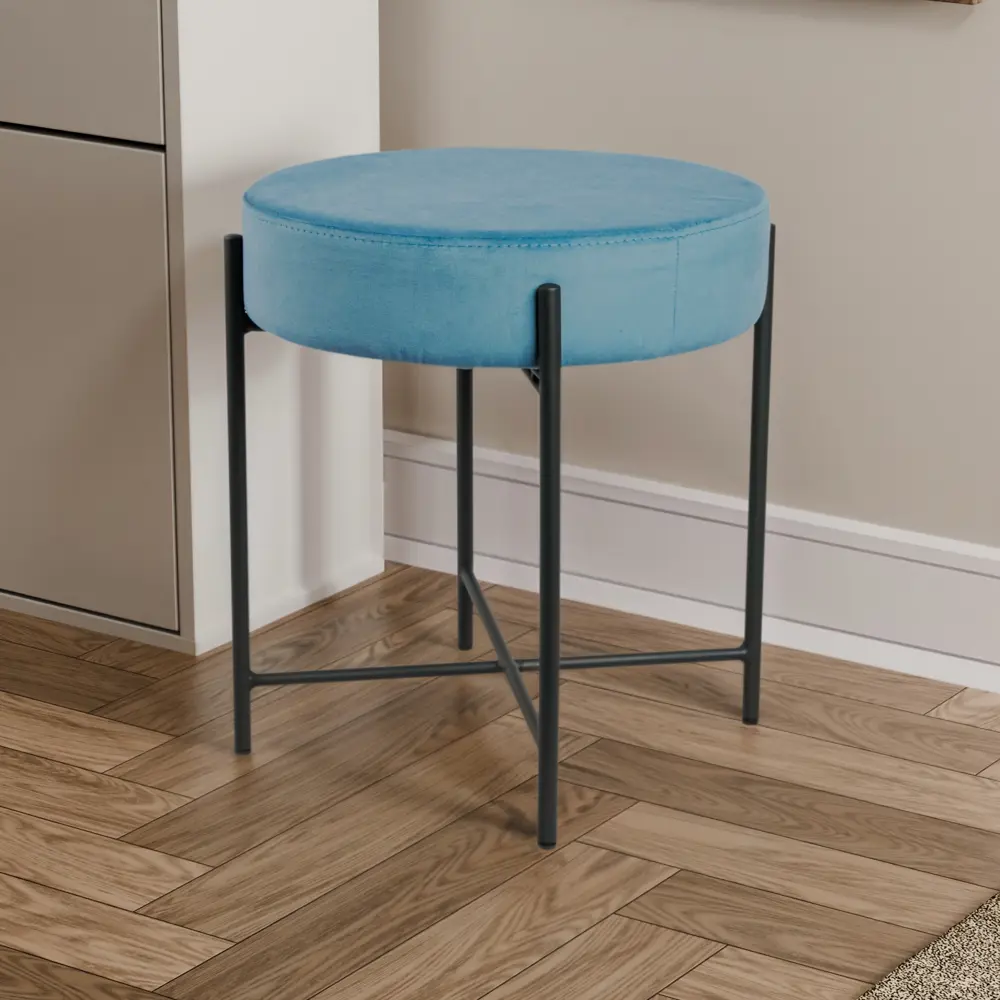 Фото 5 Пуф Грейс Balance синий d42xh47 см Фото 5 Пуф Грейс Balance синий d42xh47 см