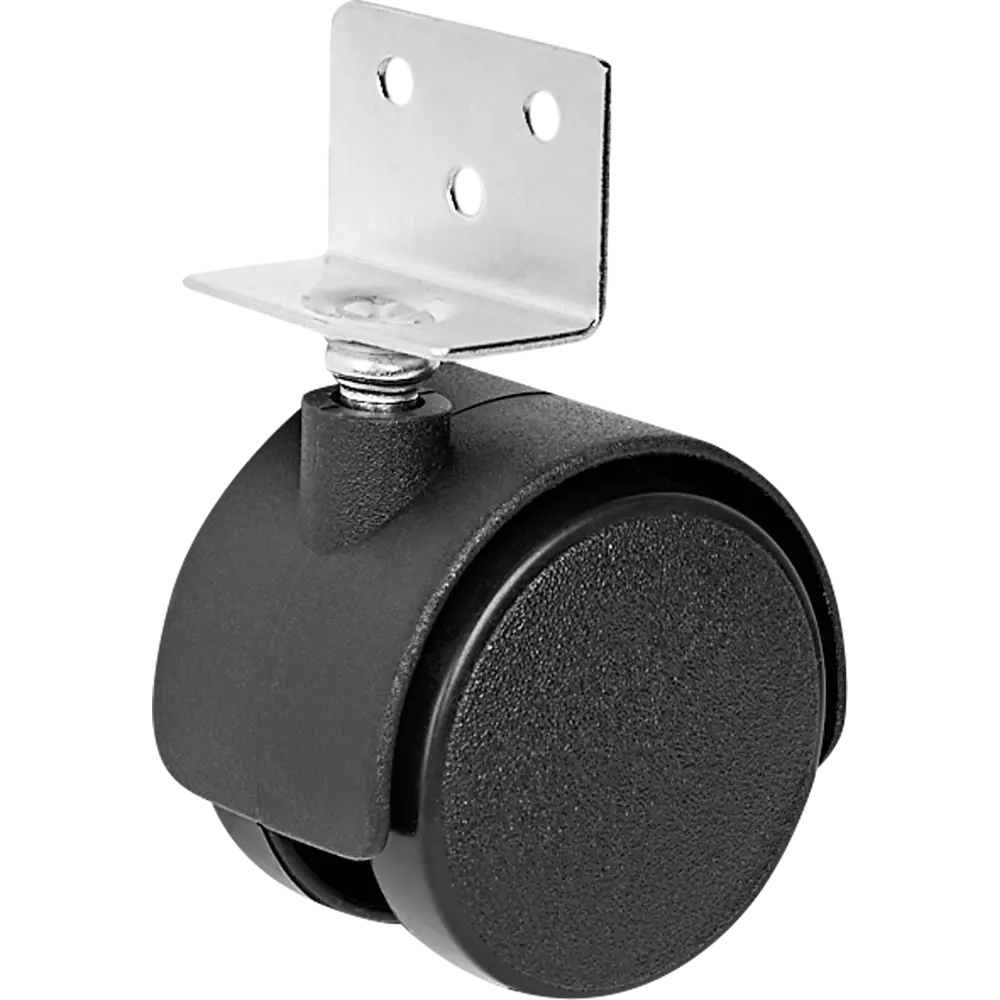 Фото Колесо поворотное без тормоза 50 мм до 40 кг цвет черный Фото Колесо поворотное без тормоза 50 мм до 40 кг цвет черный
