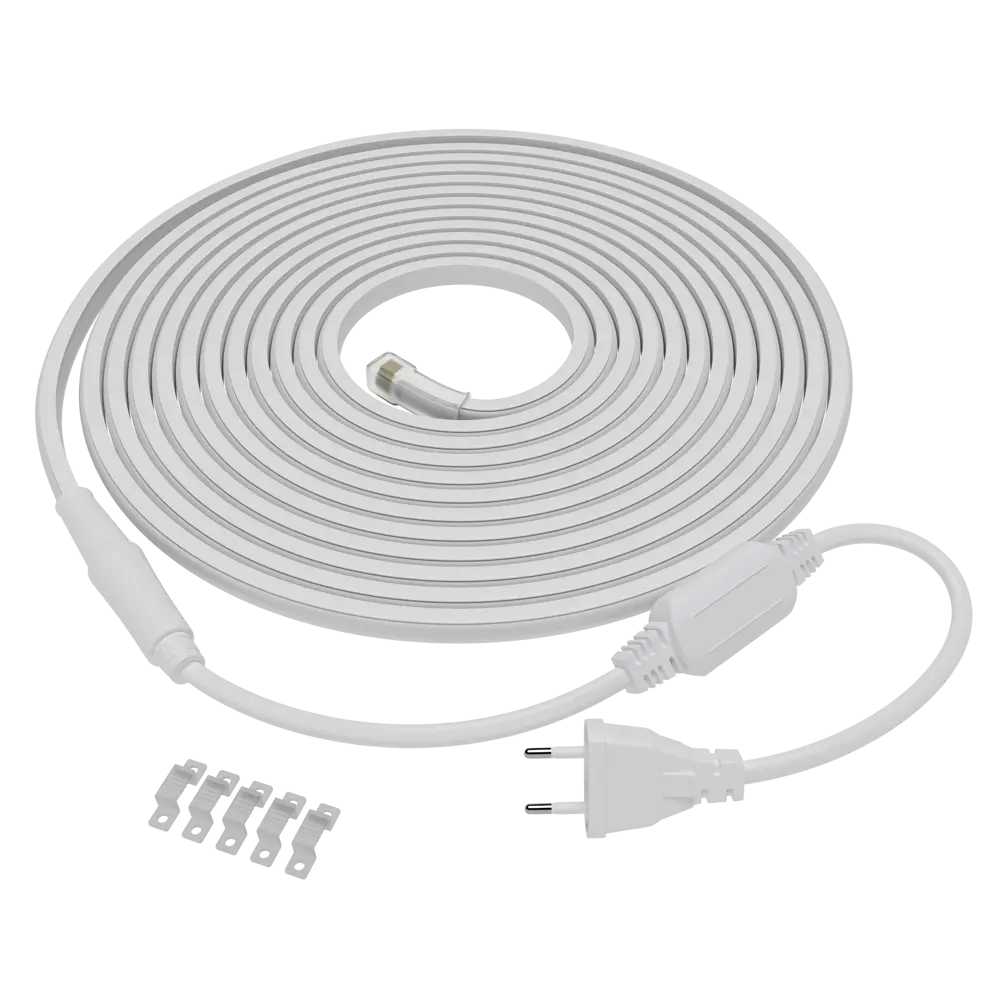 Фото 4 Комплект светодиодной ленты для контурной подсветки Apeyron LED COB 220В 11 мм 5м 11 Вт/м 288диод/м IP65 голубой