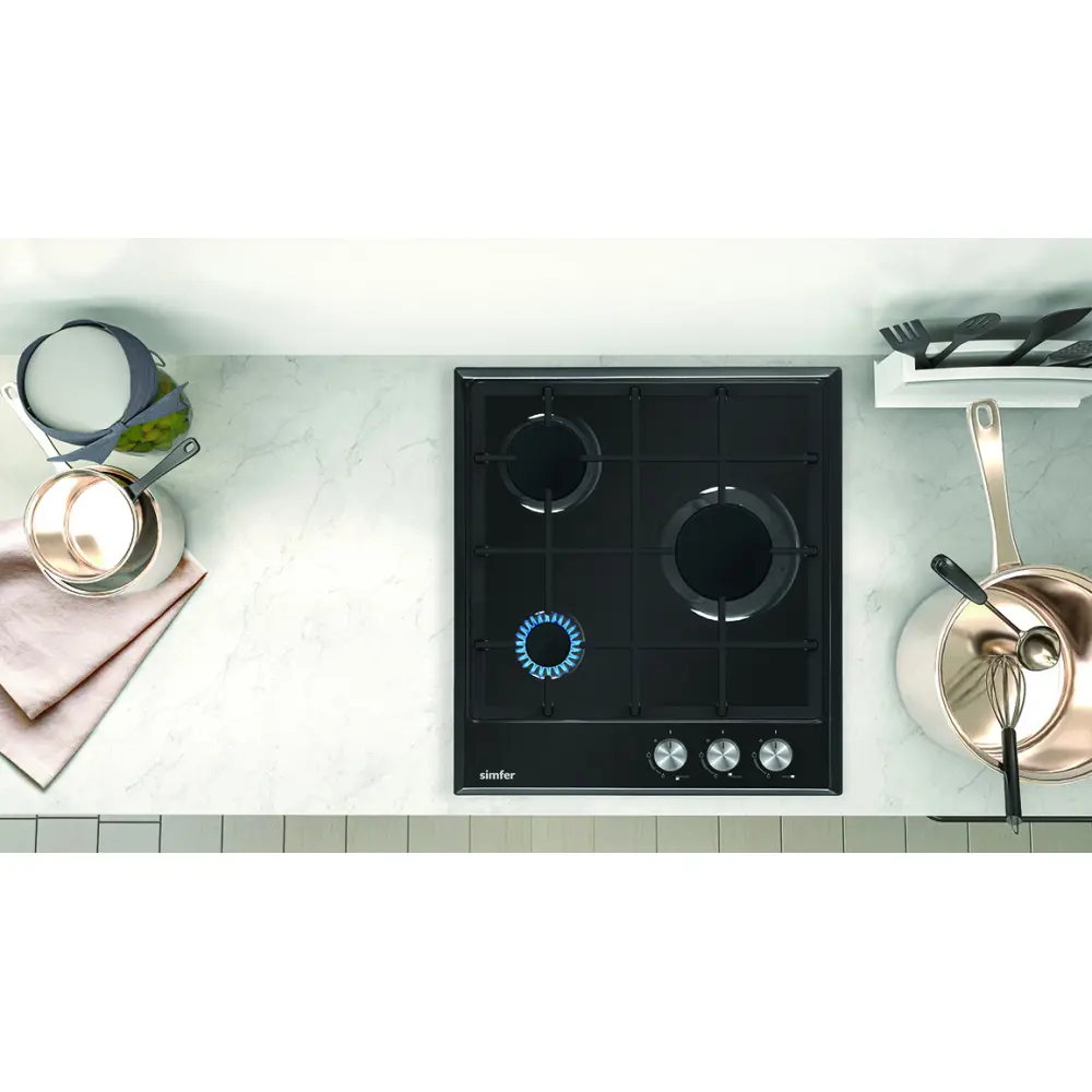 Фото 24 Газовая варочная панель Simfer H45V30400 45 см 3 конфорки цвет черный Фото 24 Газовая варочная панель Simfer H45V30400 45 см 3 конфорки цвет черный