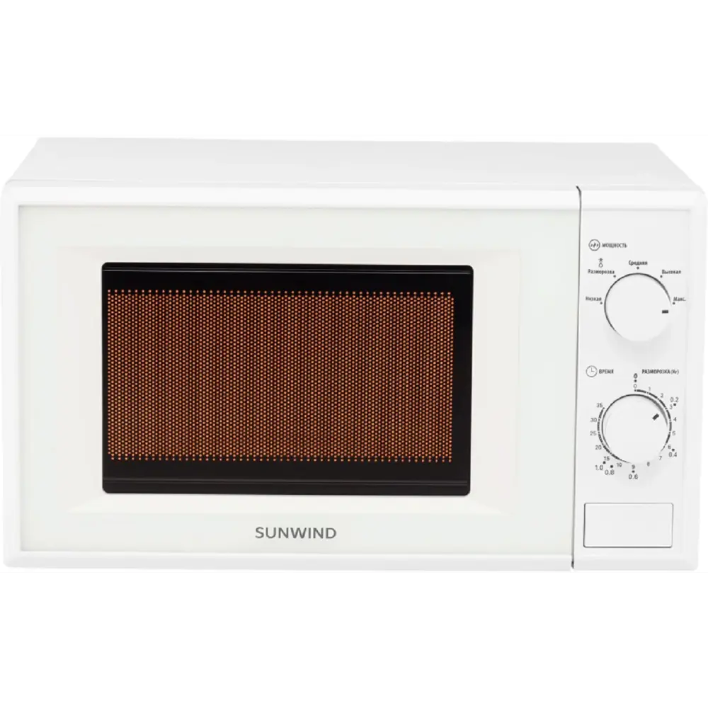 Фото Отдельностоящая микроволновая печь Sunwind SUN-MW051 20 л 36x29x46 см цвет белый Фото Отдельностоящая микроволновая печь Sunwind SUN-MW051 20 л 36x29x46 см цвет белый