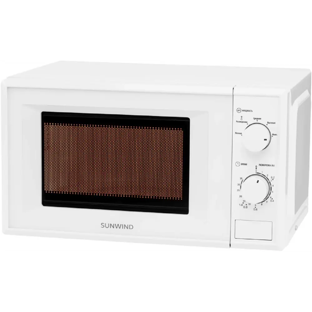 Фото 2 Отдельностоящая микроволновая печь Sunwind SUN-MW051 20 л 36x29x46 см цвет белый Фото 2 Отдельностоящая микроволновая печь Sunwind SUN-MW051 20 л 36x29x46 см цвет белый