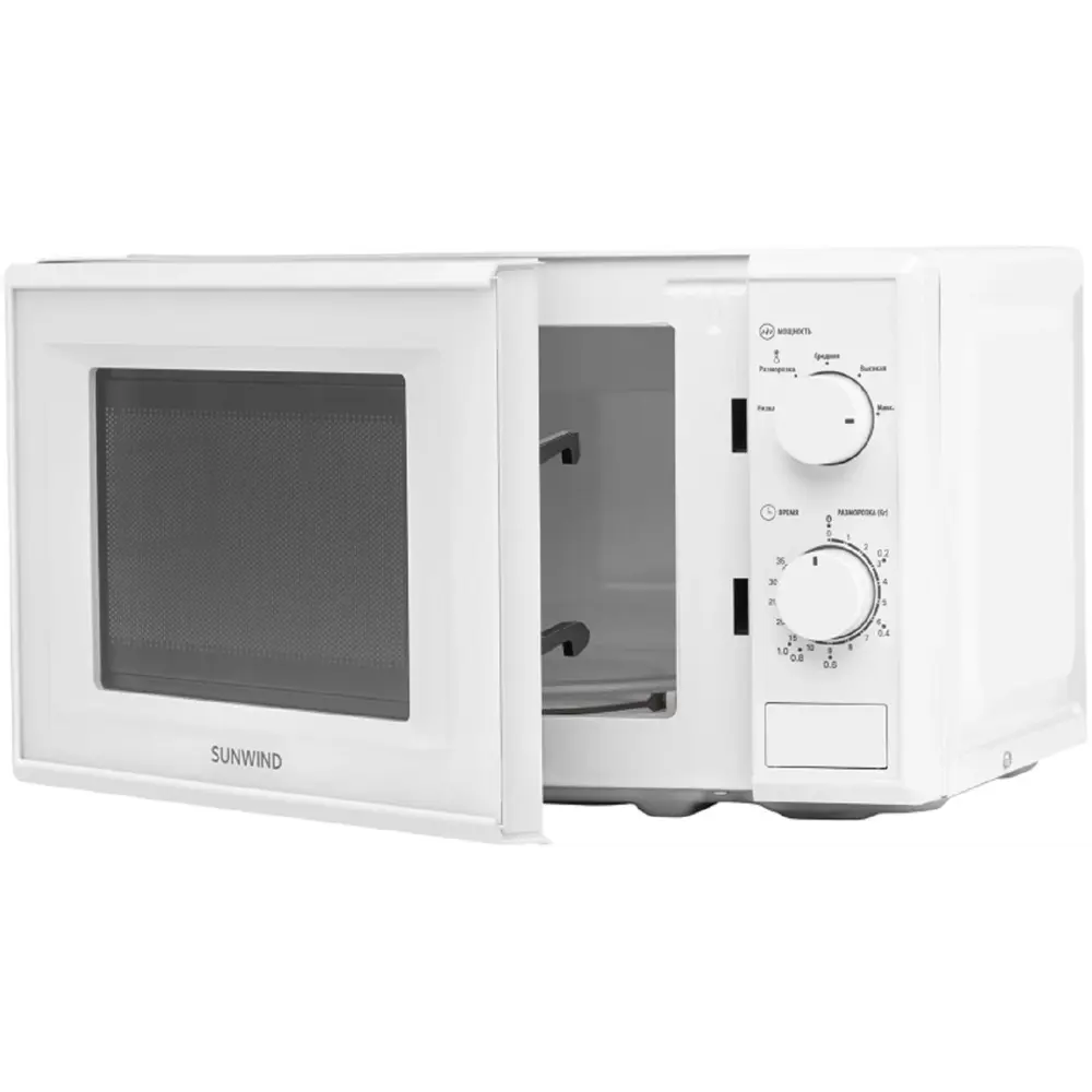 Фото 5 Отдельностоящая микроволновая печь Sunwind SUN-MW051 20 л 36x29x46 см цвет белый Фото 5 Отдельностоящая микроволновая печь Sunwind SUN-MW051 20 л 36x29x46 см цвет белый