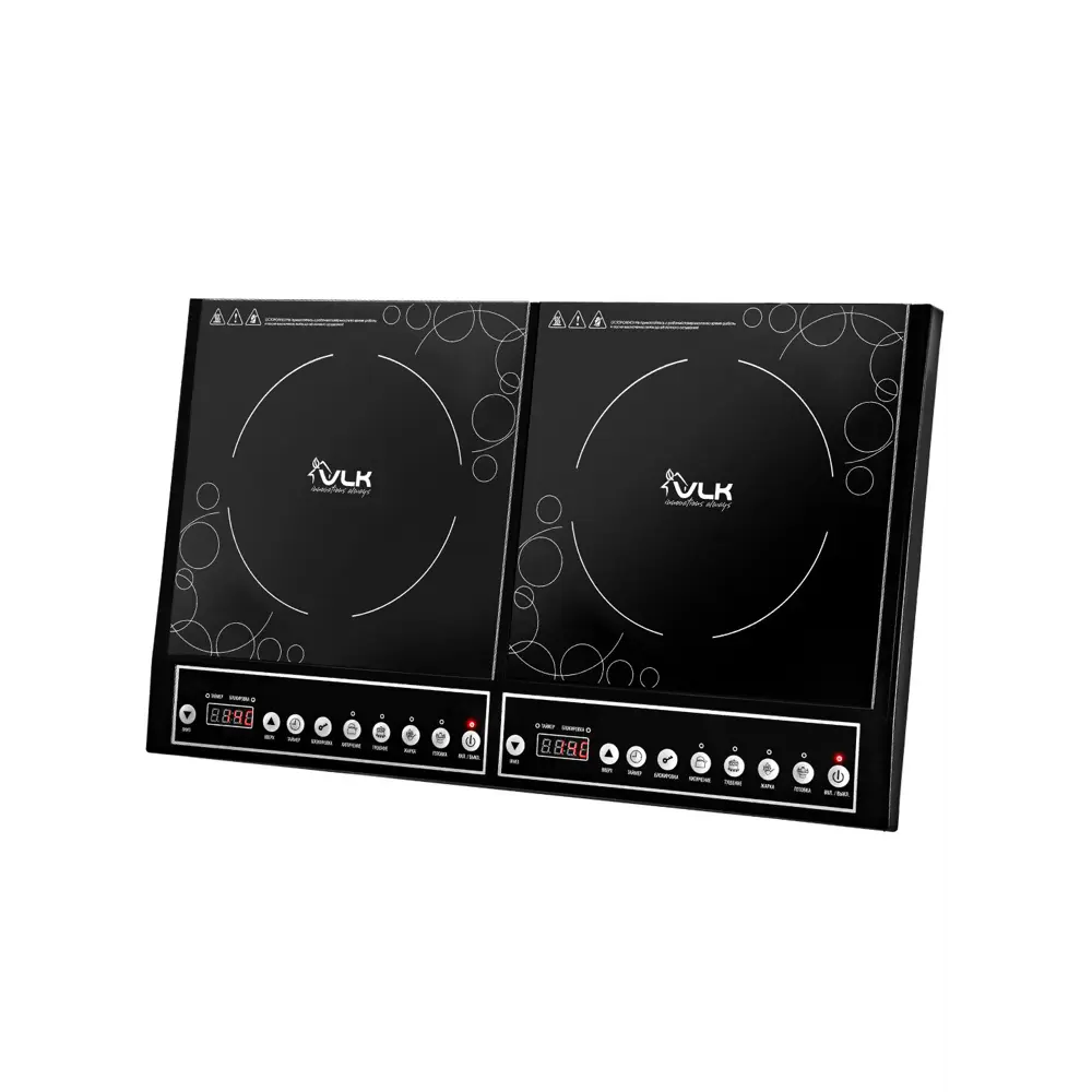 Фото 2 Электрическая варочная панель Vlk Palermo-7734 60 см 2 конфорки цвет черный Фото 2 Электрическая варочная панель Vlk Palermo-7734 60 см 2 конфорки цвет черный