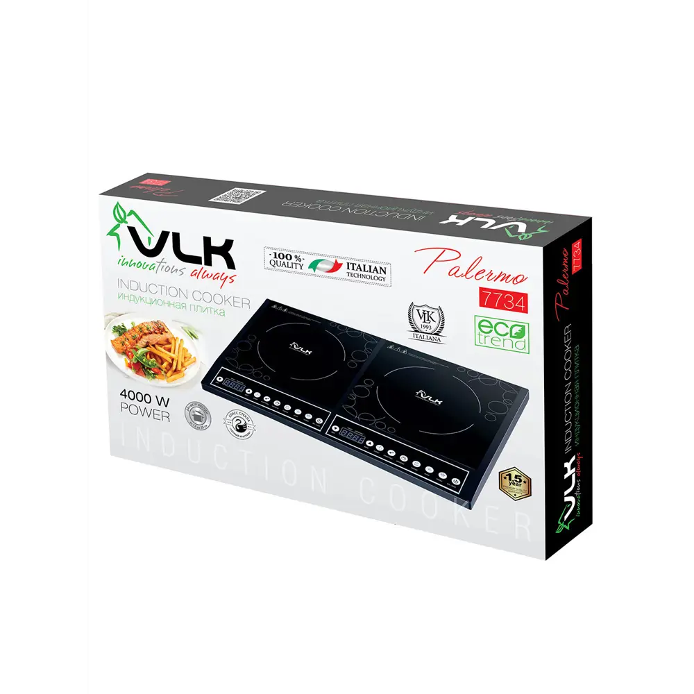 Фото 6 Электрическая варочная панель Vlk Palermo-7734 60 см 2 конфорки цвет черный Фото 6 Электрическая варочная панель Vlk Palermo-7734 60 см 2 конфорки цвет черный