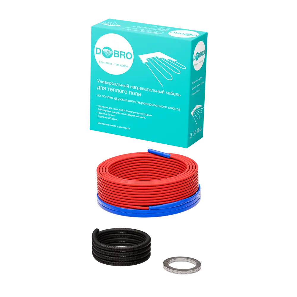 Фото Нагревательный кабель Dobro 2 м² 300 Вт DOBRO_СТСП_21.4 Фото Нагревательный кабель Dobro 2 м² 300 Вт DOBRO_СТСП_21.4
