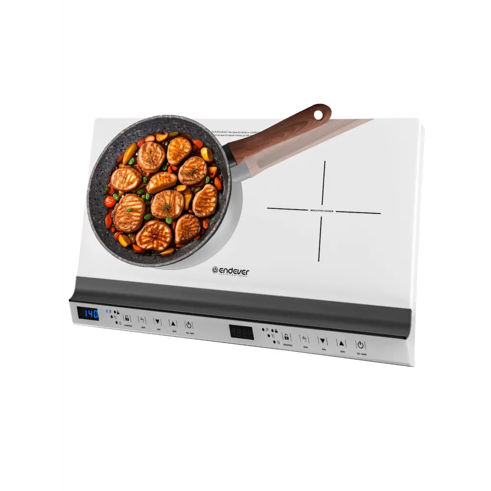 Фото 7 Электрическая варочная панель Endever IP-69 60 см 2 конфорки цвет белый Фото 7 Электрическая варочная панель Endever IP-69 60 см 2 конфорки цвет белый